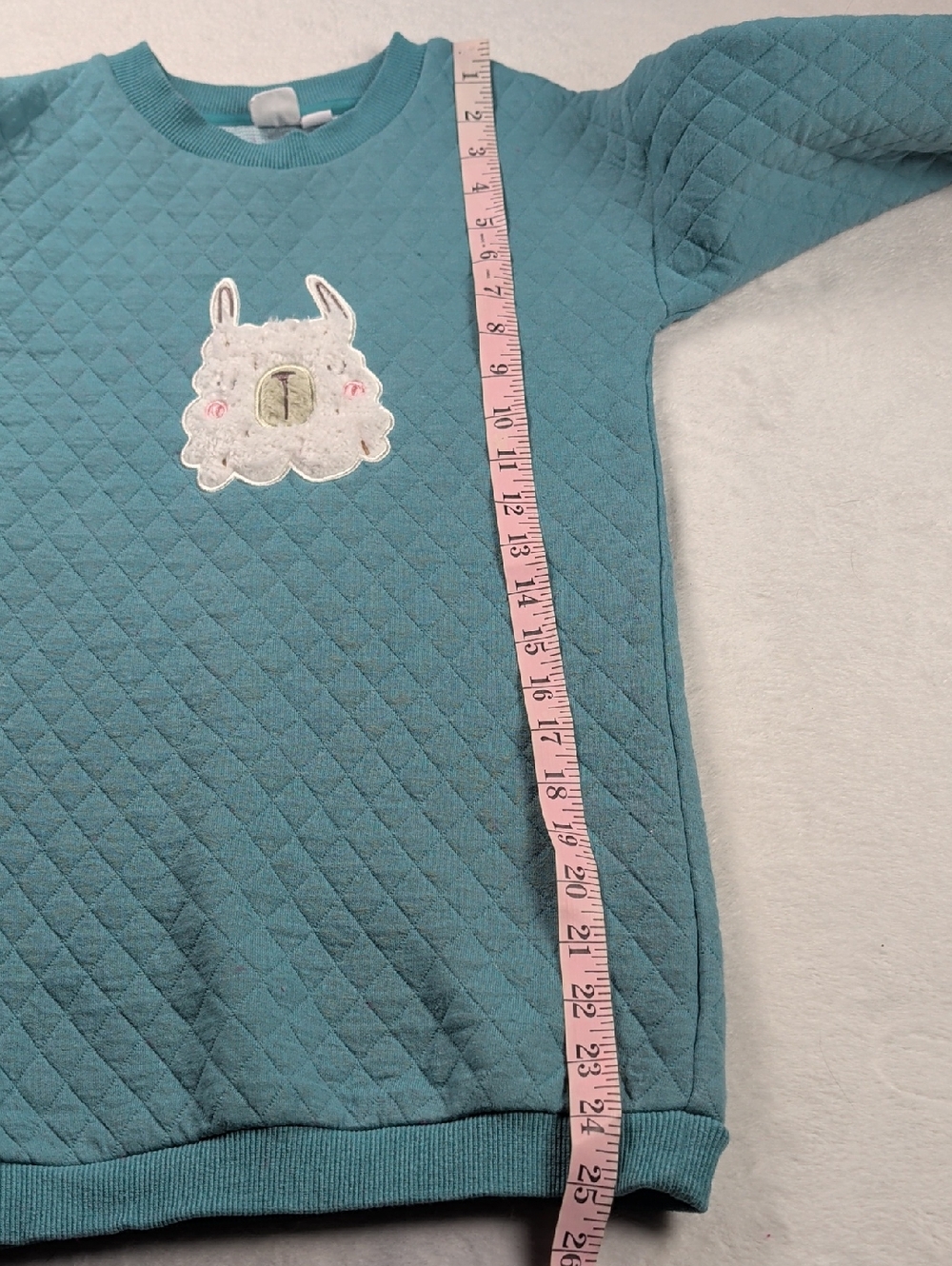 Deux Par Deux Girls Quilted Tunic Dress Turquoise Blue Size 6 - Picture 4 of 11
